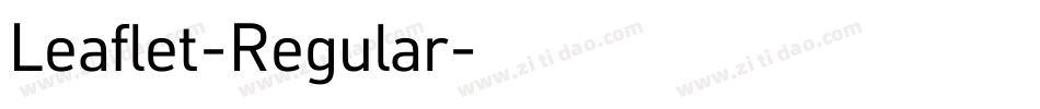 Leaflet-Regular字体转换