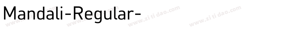 Mandali-Regular字体转换