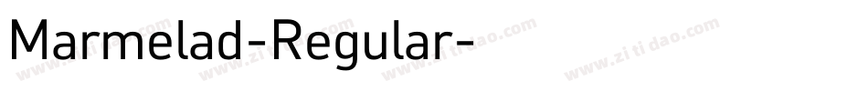 Marmelad-Regular字体转换