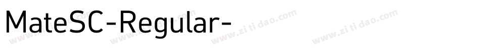MateSC-Regular字体转换