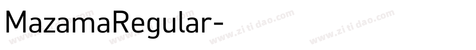 MazamaRegular字体转换