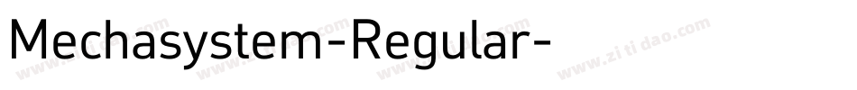 Mechasystem-Regular字体转换