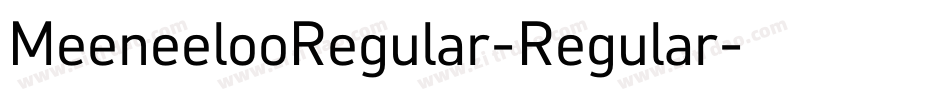MeeneelooRegular-Regular字体转换