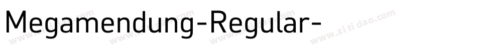 Megamendung-Regular字体转换