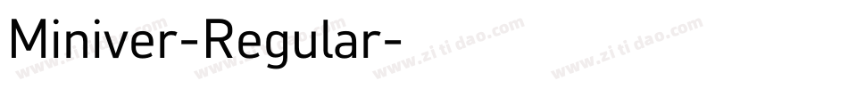 Miniver-Regular字体转换
