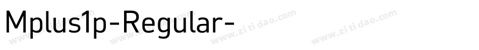 Mplus1p-Regular字体转换