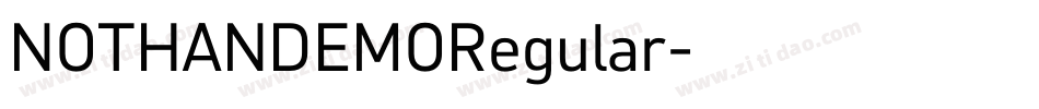NOTHANDEMORegular字体转换
