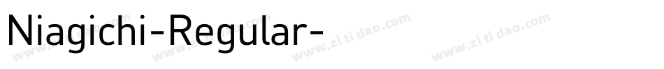 Niagichi-Regular字体转换