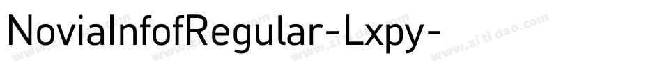 NoviaInfofRegular-Lxpy字体转换