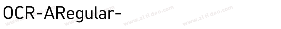 OCR-ARegular字体转换