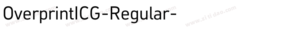 OverprintICG-Regular字体转换