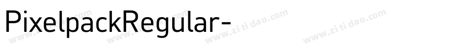 PixelpackRegular字体转换