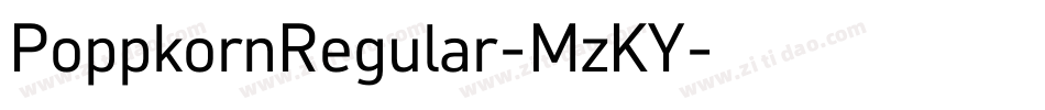 PoppkornRegular-MzKY字体转换