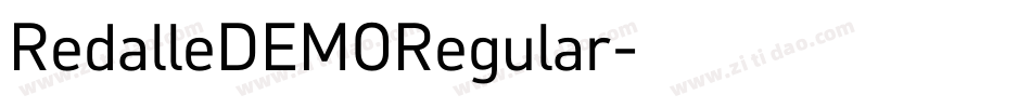 RedalleDEMORegular字体转换
