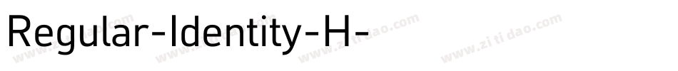 Regular-Identity-H字体转换