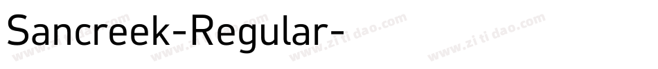 Sancreek-Regular字体转换
