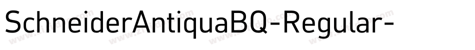 SchneiderAntiquaBQ-Regular字体转换