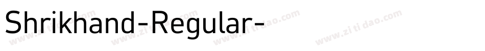 Shrikhand-Regular字体转换