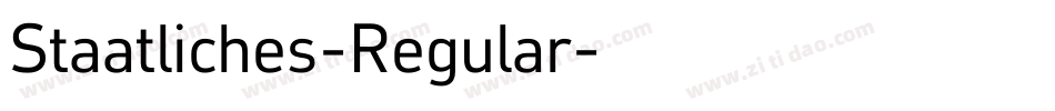 Staatliches-Regular字体转换