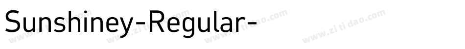 Sunshiney-Regular字体转换