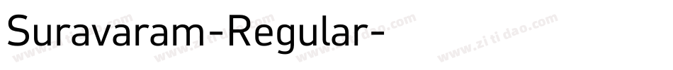 Suravaram-Regular字体转换