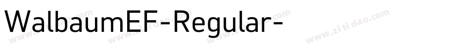 WalbaumEF-Regular字体转换