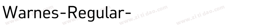 Warnes-Regular字体转换