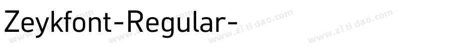 Zeykfont-Regular字体转换