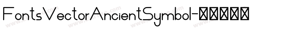 FontsVectorAncientSymbol字体转换