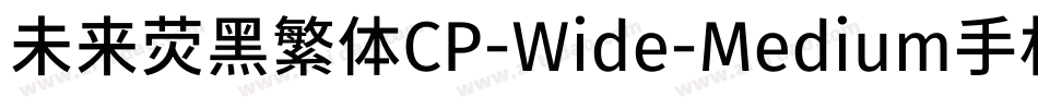 未来荧黑繁体CP-Wide-Medium手机版字体转换