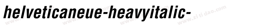 helveticaneue-heavyitalic字体转换