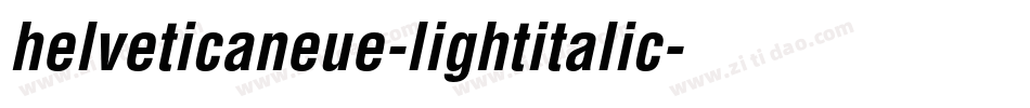 helveticaneue-lightitalic字体转换