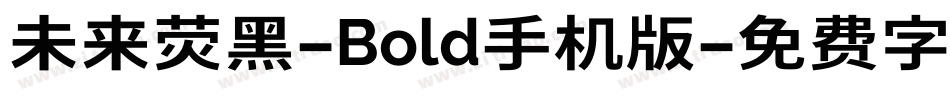 未来荧黑-Bold手机版字体转换