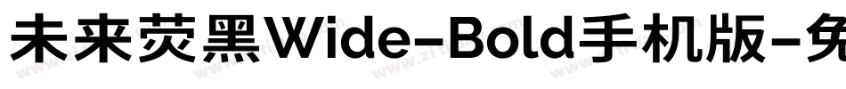 未来荧黑Wide-Bold手机版字体转换