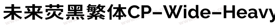 未来荧黑繁体CP-Wide-Heavy手机版字体转换