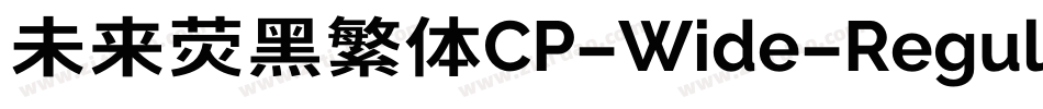 未来荧黑繁体CP-Wide-Regular手机版字体转换