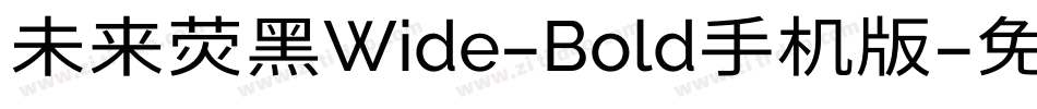 未来荧黑Wide-Bold手机版字体转换