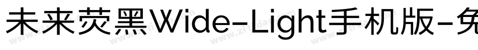 未来荧黑Wide-Light手机版字体转换