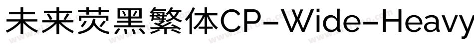未来荧黑繁体CP-Wide-Heavy手机版字体转换