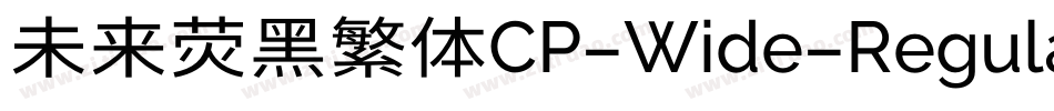 未来荧黑繁体CP-Wide-Regular手机版字体转换