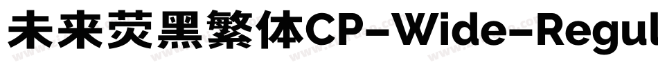 未来荧黑繁体CP-Wide-Regular手机版字体转换