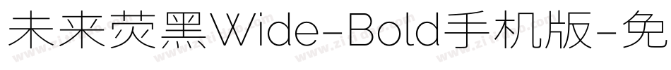 未来荧黑Wide-Bold手机版字体转换