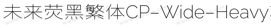 未来荧黑繁体CP-Wide-Heavy转换器字体转换
