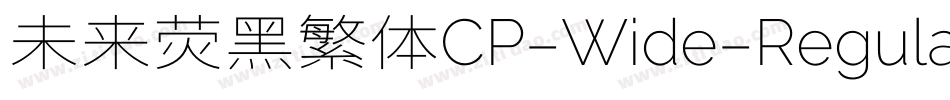 未来荧黑繁体CP-Wide-Regular手机版字体转换