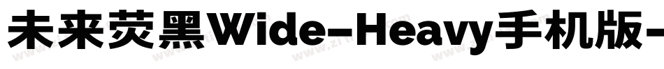 未来荧黑Wide-Heavy手机版字体转换