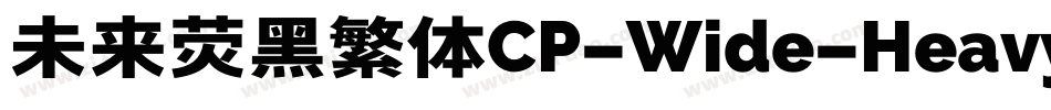 未来荧黑繁体CP-Wide-Heavy手机版字体转换