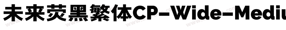 未来荧黑繁体CP-Wide-Medium手机版字体转换