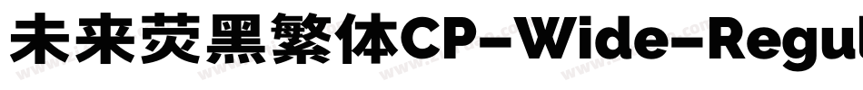 未来荧黑繁体CP-Wide-Regular手机版字体转换