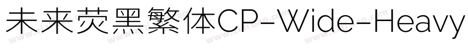未来荧黑繁体CP-Wide-Heavy手机版字体转换