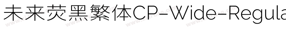 未来荧黑繁体CP-Wide-Regular手机版字体转换